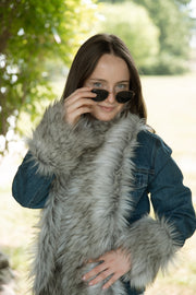 Belle w Grey Faux Fur