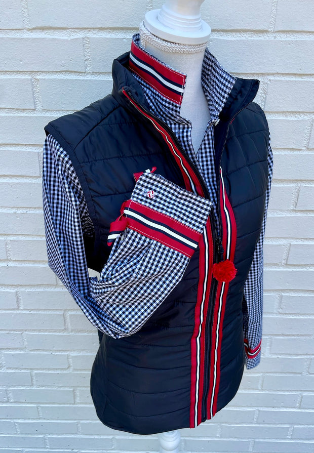 Maggie May Ribbon Puffer Vest (PF43)