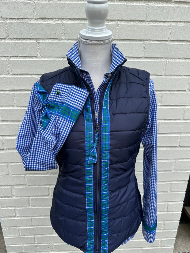 Maggie May Ribbon Puffer Vest (PF44)