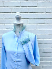 Holly Satin Feather Blouse (H03)