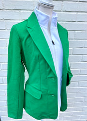 Tracey Fleece Blazer - Green w White (TBB03)