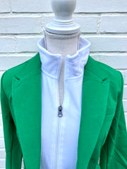 Tracey Fleece Blazer - Green w White (TBB03)