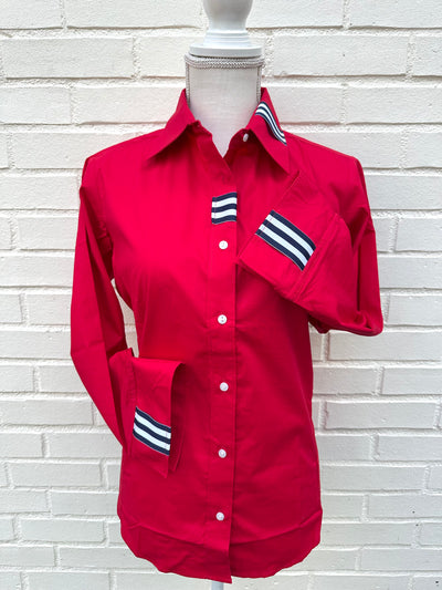 Sweet Caroline 3/4 Sleeve Ribbon Shirt (SC04)