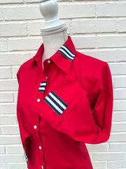 Sweet Caroline 3/4 Sleeve Ribbon Shirt (SC04)