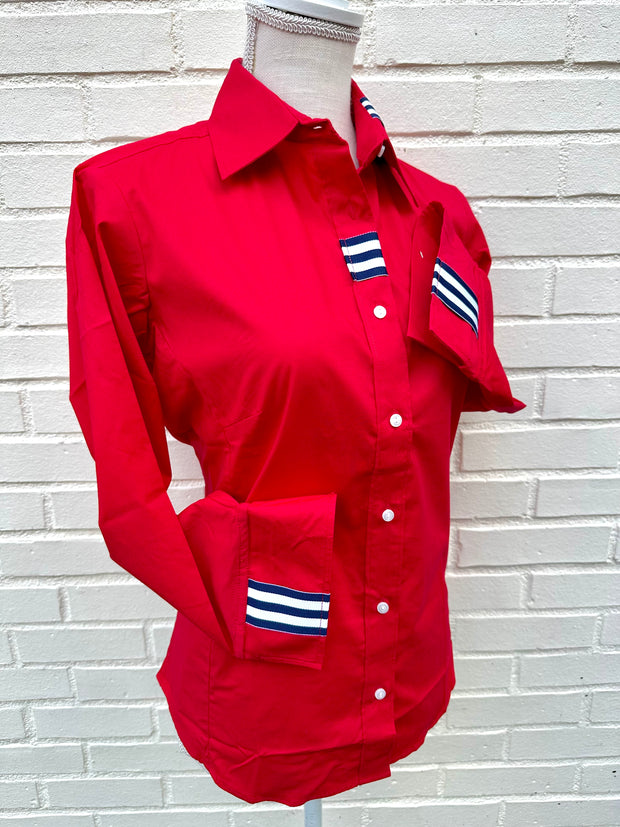 Sweet Caroline 3/4 Sleeve Ribbon Shirt (SC04)