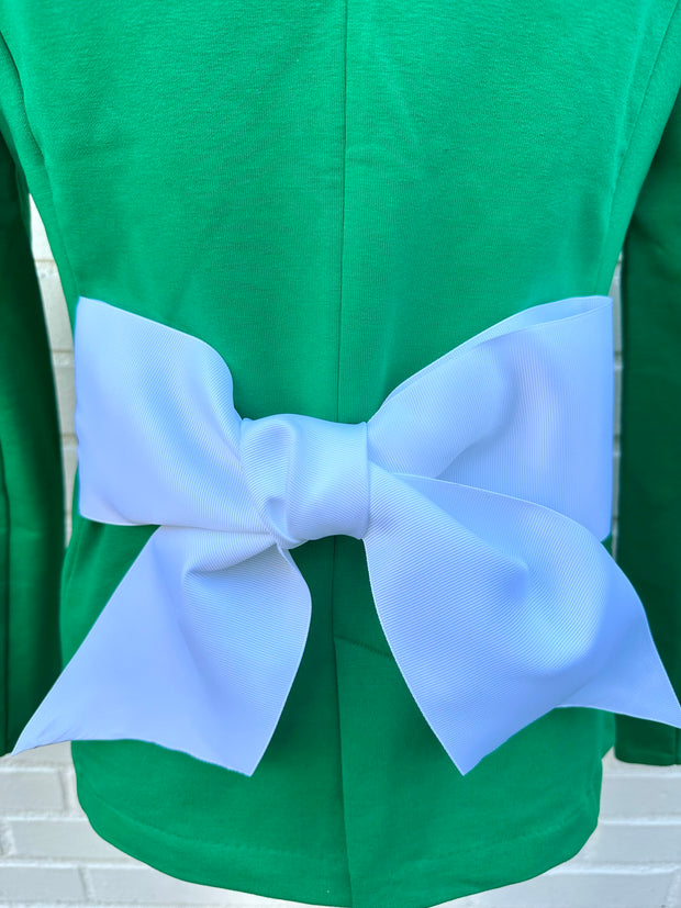 Naomi Bow Blazer - Green w White Ribbon (Naomi01)