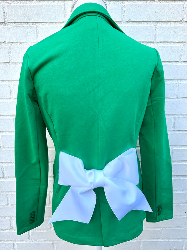 Naomi Bow Blazer - Green w White Ribbon (Naomi01)