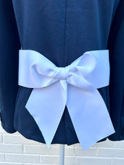 Naomi Bow Blazer - Navy w White Ribbon (Naomi04)