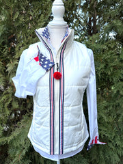 Maggie May Ribbon Puffer Vest (PF46)