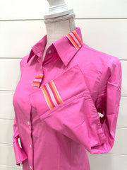 Sweet Caroline 3/4 Sleeve Ribbon Shirt (SC07)