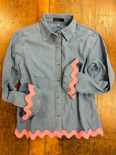 Bridget Ric Rac Shirt (RRDenim-Pnk)