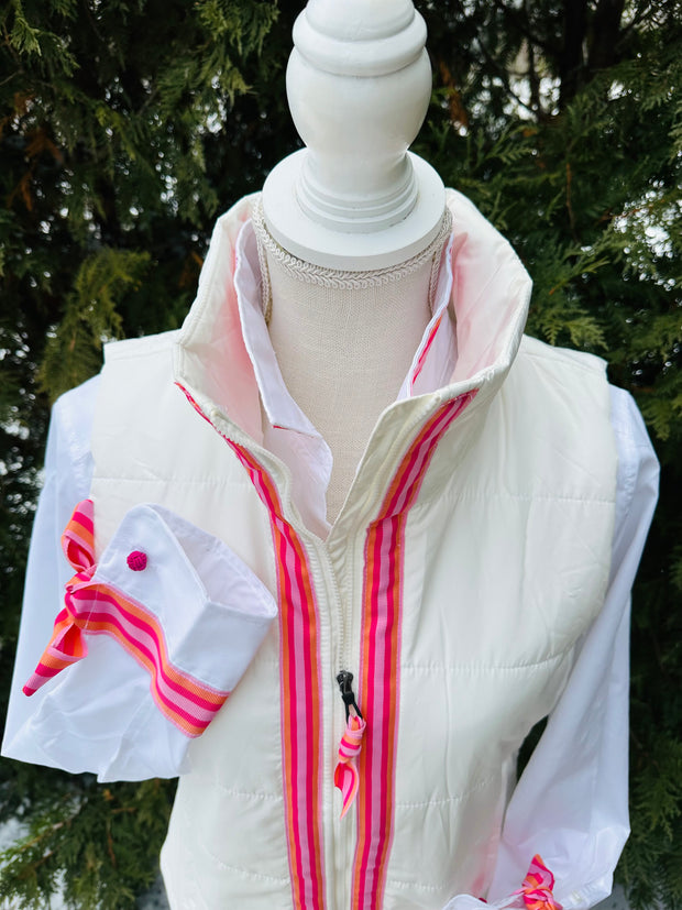 Maggie May Ribbon Puffer Vest (PF47)