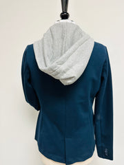 Tracey Hooded Blazer - Navy w Grey (HB04)