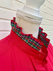 Dionne Holiday Plaid Ribbon Shirt - (HR02)