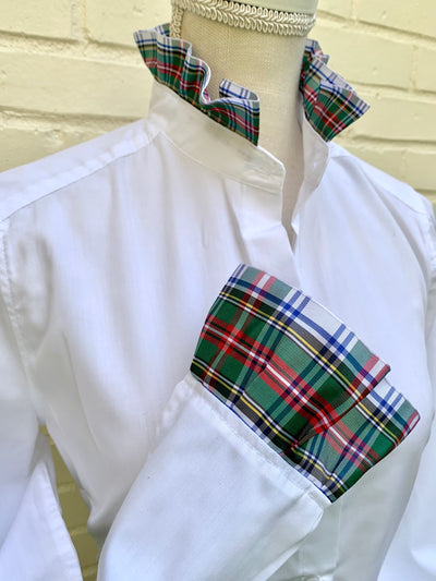 Dionne Holiday Plaid Ribbon Shirt - (HR04)