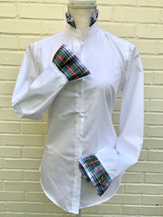 Dionne Holiday Plaid Ribbon Shirt - (HR04)